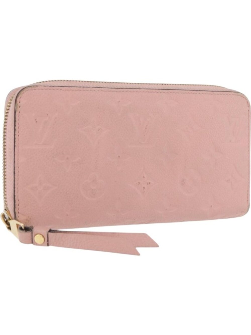 LOUIS VUITTON Monogram Empreinte Zippy Wallet Wallet Pink M64090